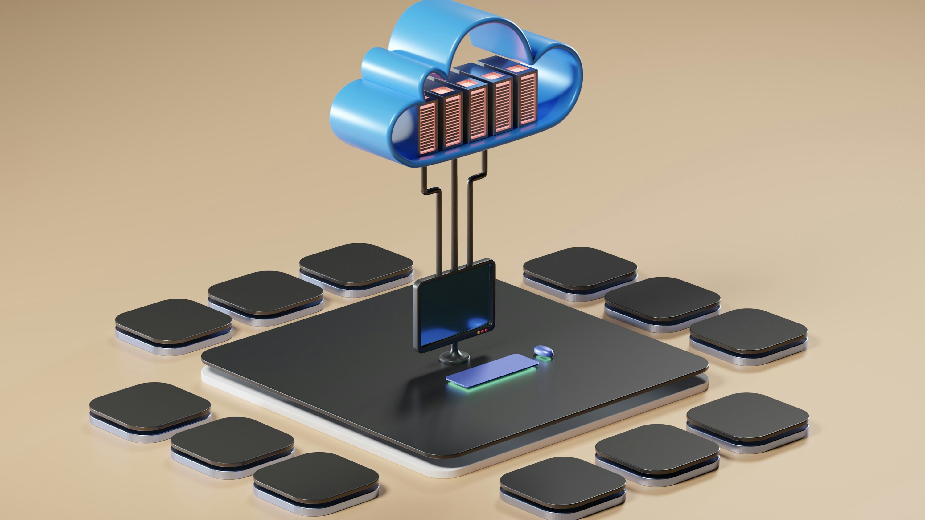 Cloud computing architecture concept